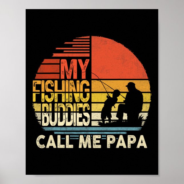 Mina fiskedagar kallar mig Pappa Shirt Fars dag Poster (Framsidan)