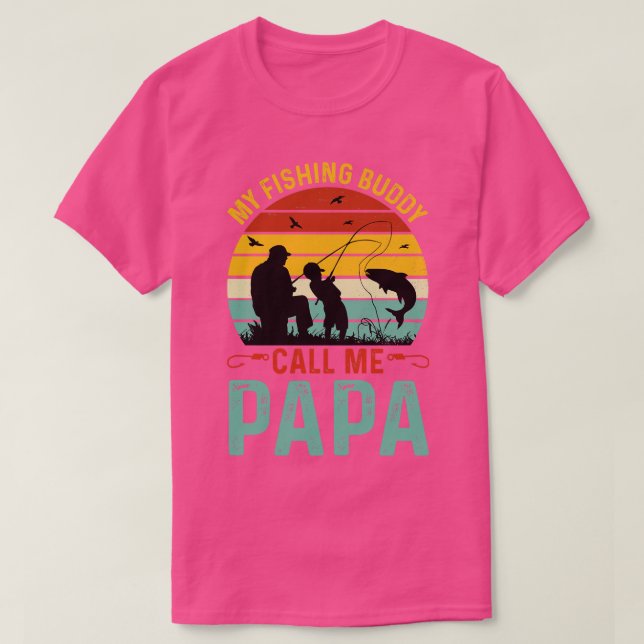 Mina fiskekanaler kallar mig Pappa T Shirt (Design framsida)