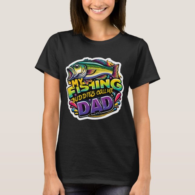 Mina fiskekompisar kallar mig PAPPA T Shirt (Framsida)