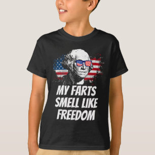 Mina fjärtar luktar frihet Roligt 4 juli George T Shirt