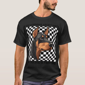 Mina fönster är inte smutsiga min hund målar rolig t shirt