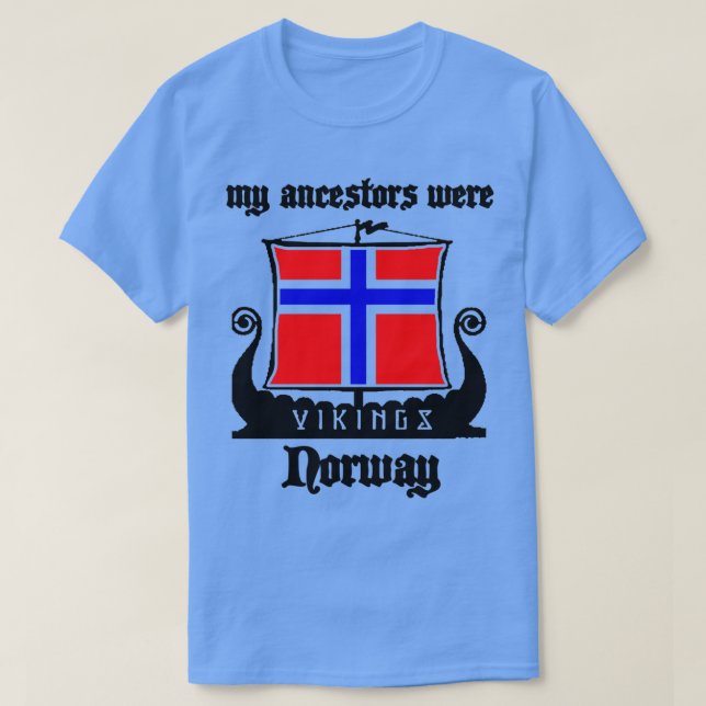 Mina förfäder var vikings norkan flagga drakkar-bå t shirt (Design framsida)