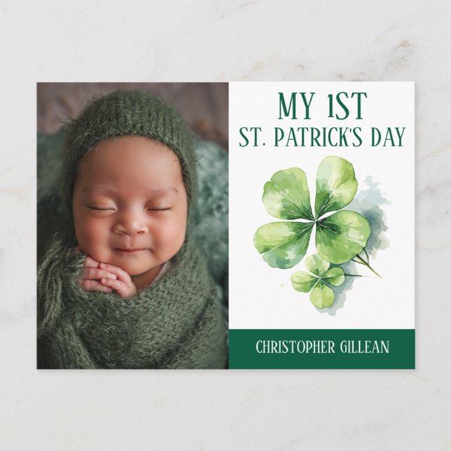 Mina första fotopatschampon i St patrick's day Helg Vykort (Framsida)