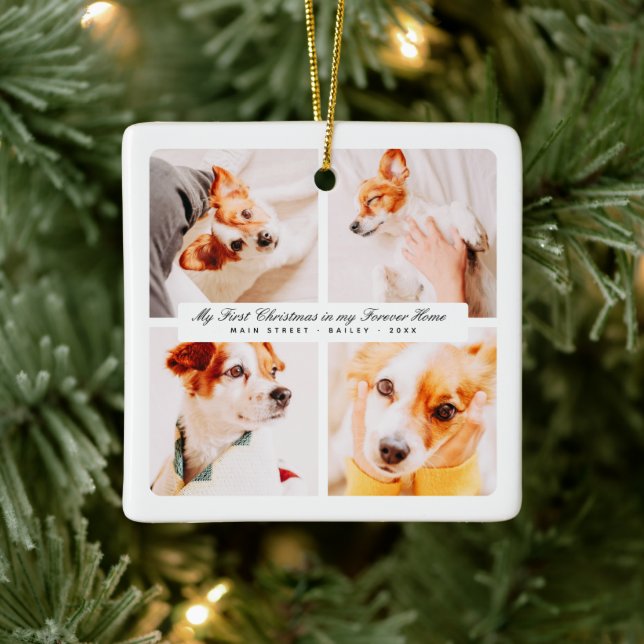 Mina första julklapp för hemmabruktfotografier julgransprydnad keramik (Träd)