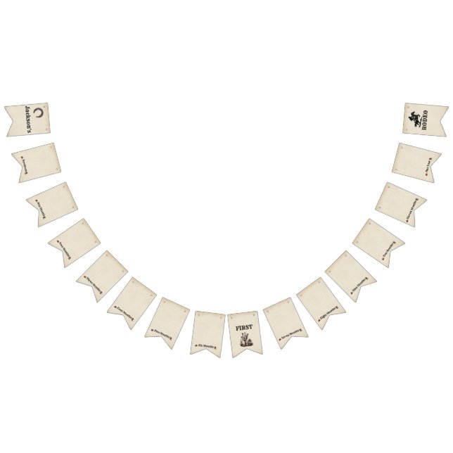 Mina första månatliga milstolpar för Rodeo Bunting Vimplar (Alla)