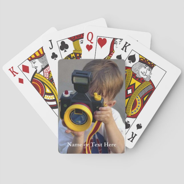 Mina fotospelkort - Anpassa namn / foto Casinokort (Baksidan)