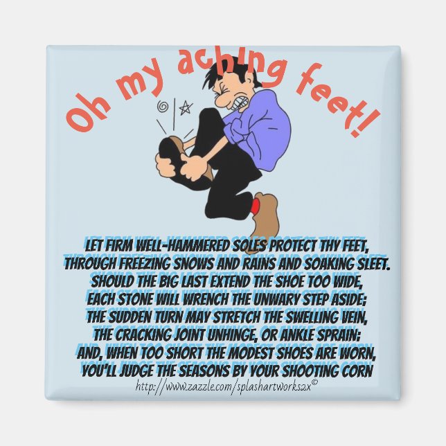 "Mina fötter!" Magnet (Framsidan)