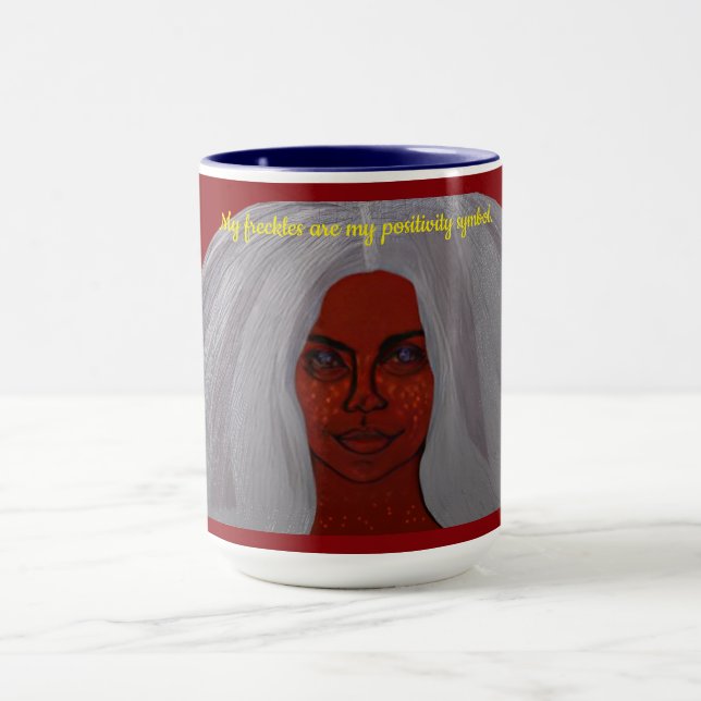 Mina Fräknar Är Min Positivitetssymbol Mugg (Center)