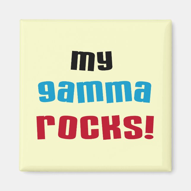 Mina Gamma Sten T-shirts och presenter Magnet (Framsidan)