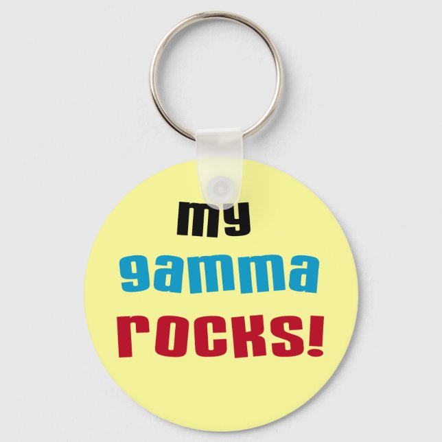 Mina Gamma Sten T-shirts och presenter Nyckelring (Framsida)