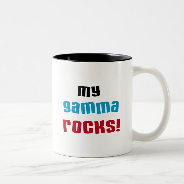 Mina Gamma Sten T-shirts och presenter Två-Tonad Mugg (Höger)