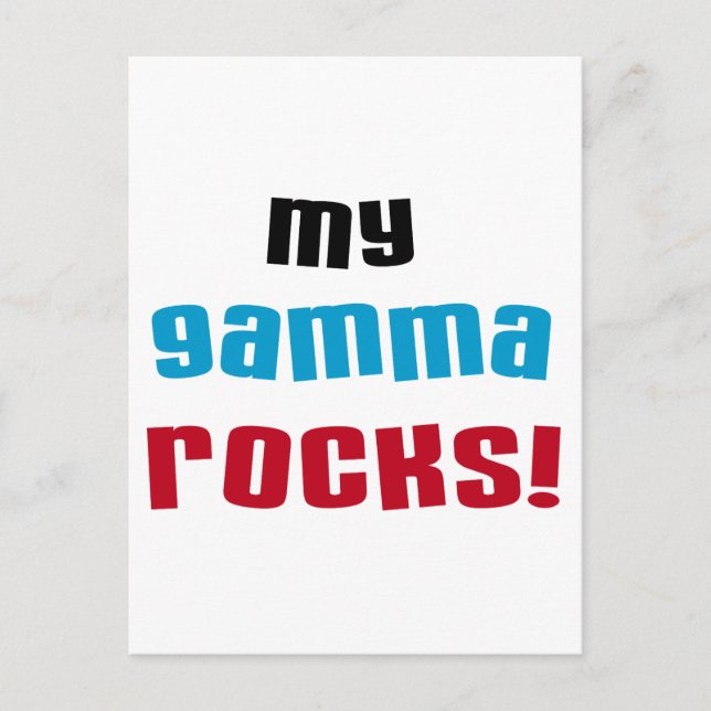 Mina Gamma Sten T-shirts och presenter Vykort (Framsida)