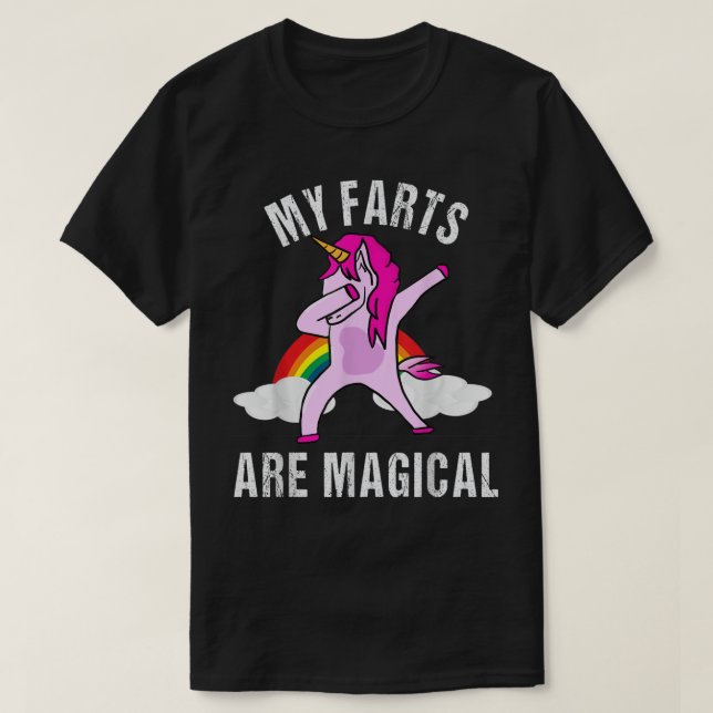 Mina gårdar är Magic Funny Unicorn Gag 476 T Shirt (Design framsida)