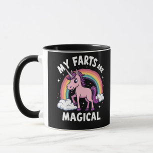 Mina gårdar är magisk och fin Unicorn Rainbow Mugg