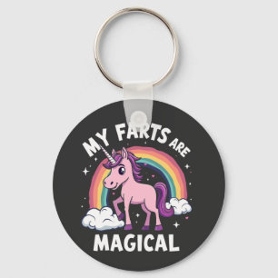 Mina gårdar är magisk och fin Unicorn Rainbow Nyckelring