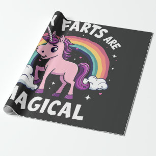 Mina gårdar är magisk och fin Unicorn Rainbow Presentpapper