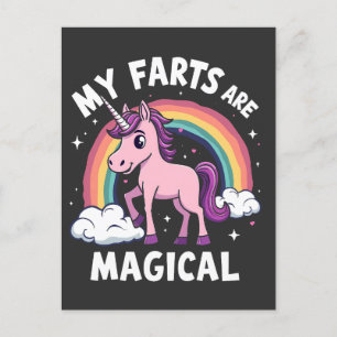 Mina gårdar är magisk och fin Unicorn Rainbow Vykort