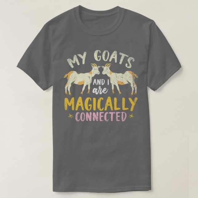 Mina getter och jag är magiskt sammankopplade med  t shirt (Design framsida)
