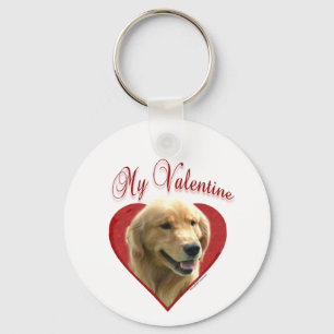 Mina Golden Retriever Valentine Nyckelring