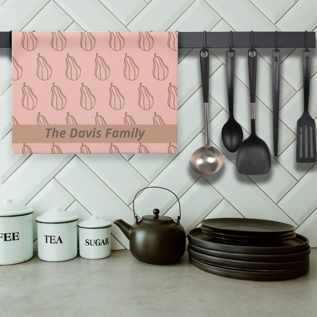 Mina gourds Thanksgiving Rosa hösten Kökshandduk (Skapare uppladdad)