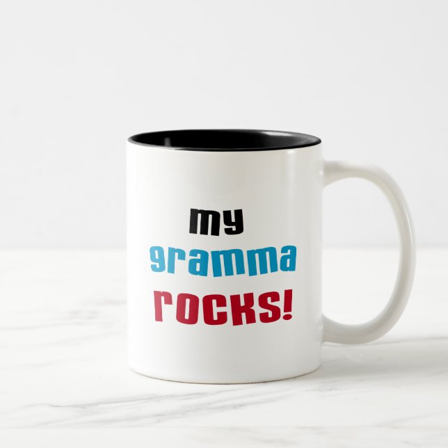 Mina Gramma Sten T-shirts och presenter Två-Tonad Mugg (Höger)
