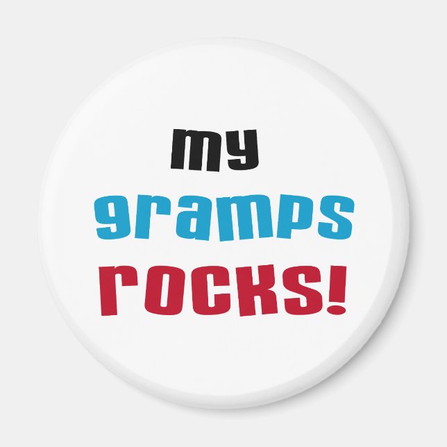 Mina Gramps Sten T-shirts och presenter Magnet (Framsidan)
