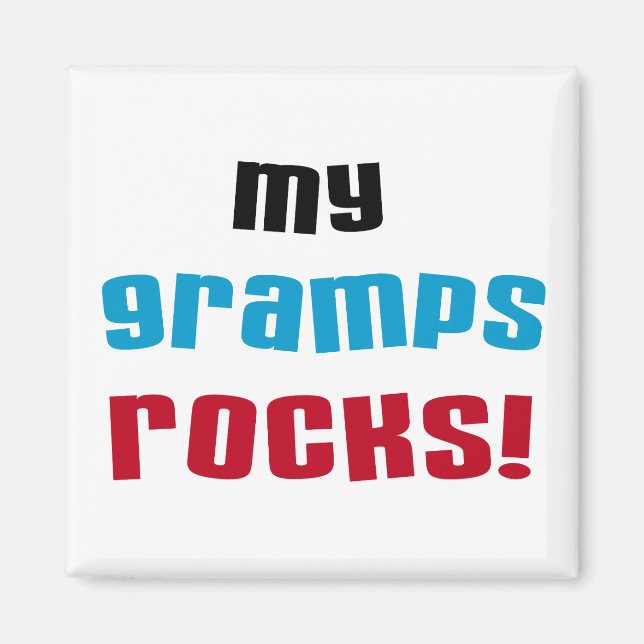Mina Gramps Sten T-shirts och presenter Magnet (Framsidan)