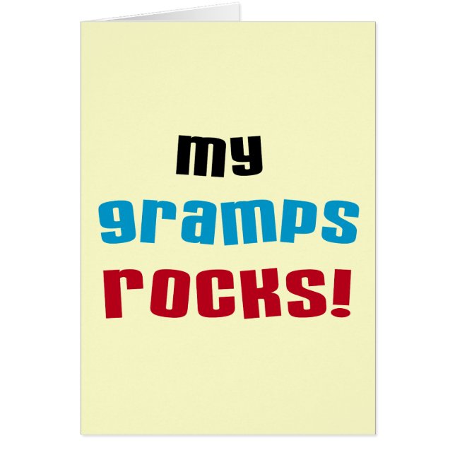 Mina Gramps Sten T-shirts och presenter OBS Kort (Framsidan)
