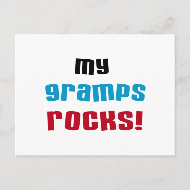 Mina Gramps Sten T-shirts och presenter Vykort (Framsida)