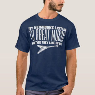 Mina grannar lyssnar på Underbar Music Metall Sten T Shirt