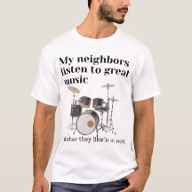 Mina grannar lyssnar på underbar musik: trummor