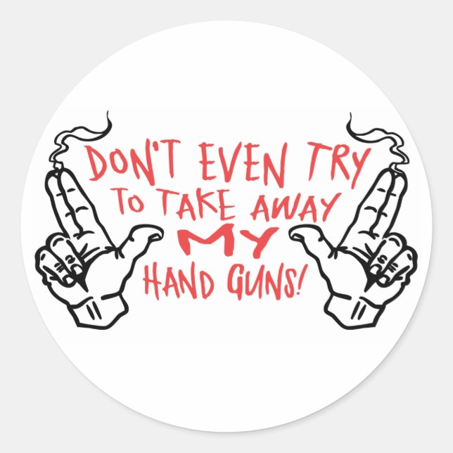 Mina handvapen runt klistermärke (Framsida)