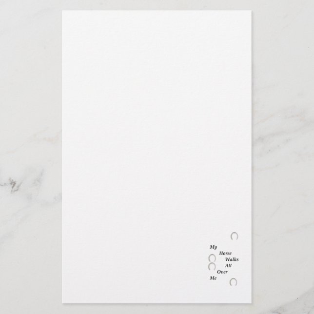 Mina hästar går över min stationeri brevpapper (Framsida)