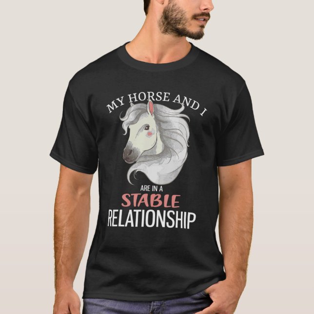 Mina hästar och jag har stabila relationer med Ley T Shirt (Framsida)