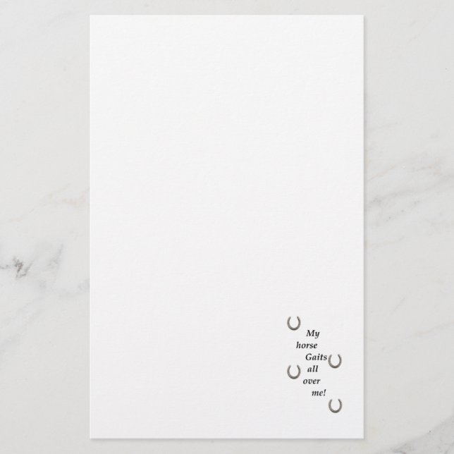 Mina hästar tar över mig brevpapper (Framsida)