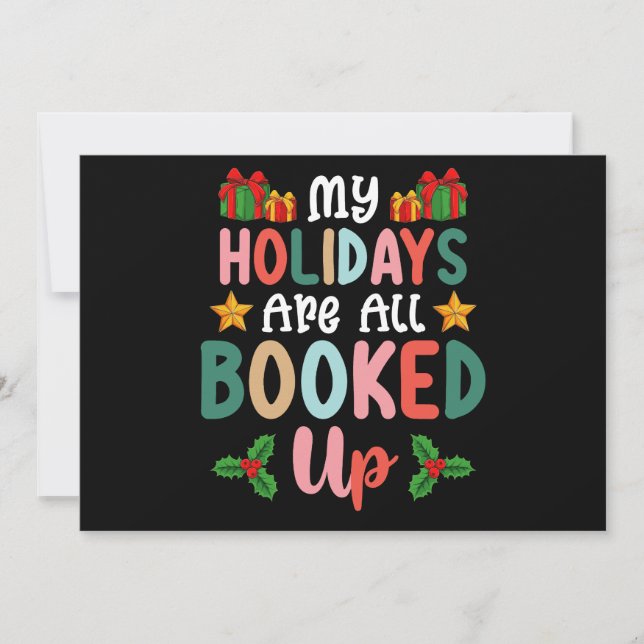 Mina Helgdagar är alla bokade i julen Helgdag Inbjudningar (Framsida)