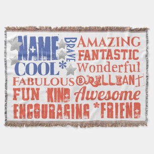 Mina hero-beundransvärda kvaliteter Typografi USA Filt