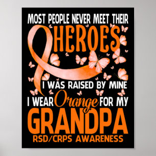 Mina heroes I Bära Orange för min morfar RSD Crps Poster
