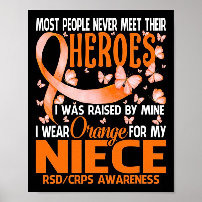Mina heroes I Bära Orange för min Nece RSD Crps Aw Poster (Framsidan)