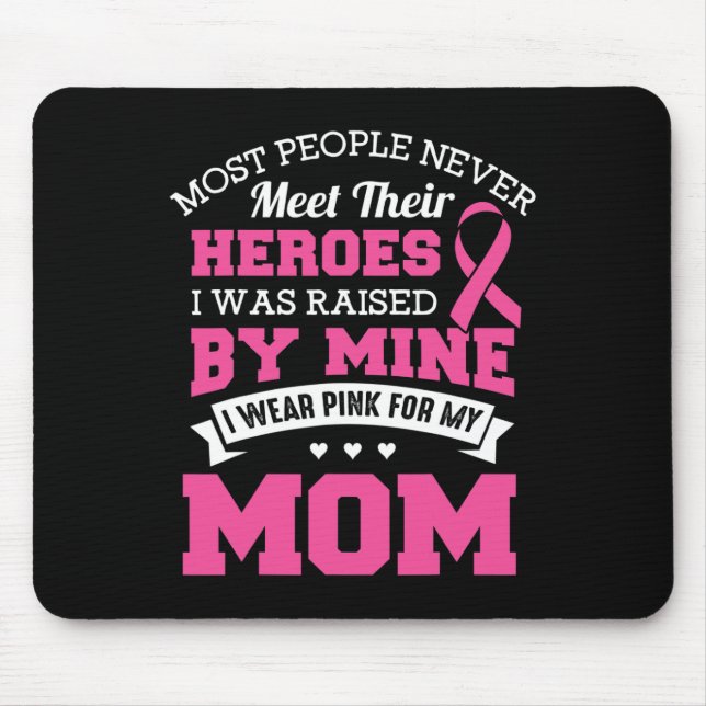 Mina Heroes I Bära Rosa för min Mamma - bröstcance Musmatta (Framsidan)