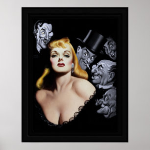 Mina herrar Prefer Blondes by Earle Kulp Bergey Poster