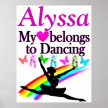 MINA HJÄRTA TILLHÖR TILL DANCISK PERSONLIG POSTER