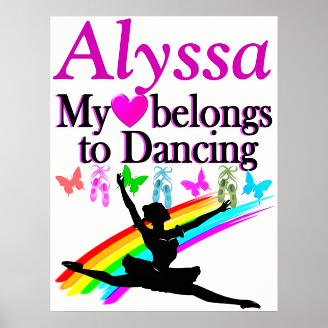 MINA HJÄRTA TILLHÖR TILL DANCISK PERSONLIG POSTER (Framsidan)