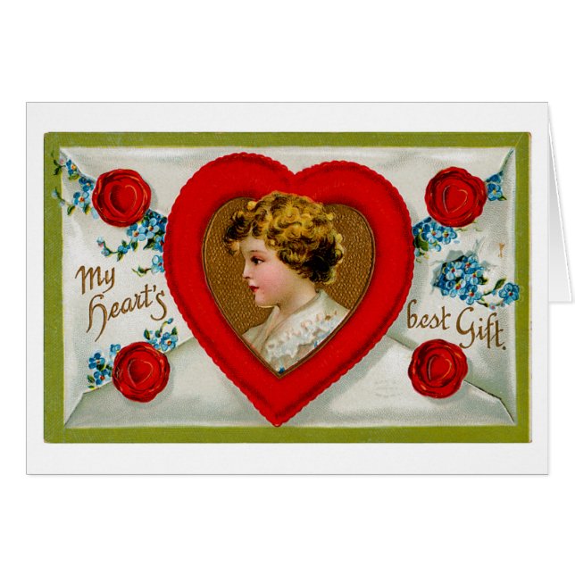 Mina hjärtan - bästa gåva hälsningskort (Framsidan Horizontal)