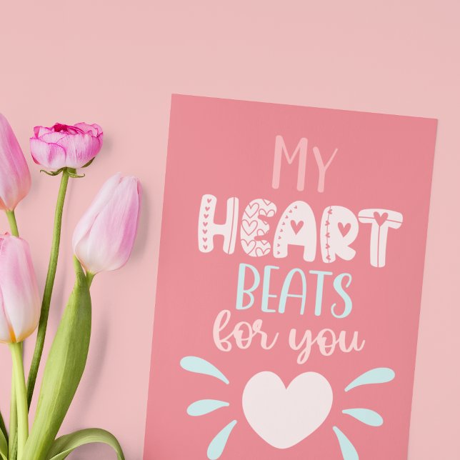 Mina hjärtan för dig | Alla hjärtans dagskort (My Heart Beats for You | Valentine's Day card)