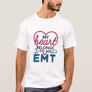 Mina hjärtefrågor till en EMT EMS-Tillhör-flickvän T Shirt