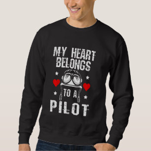 Mina hjärtliga Tillhör till en pilotpilotfru Jet Lång Ärmad Tröja