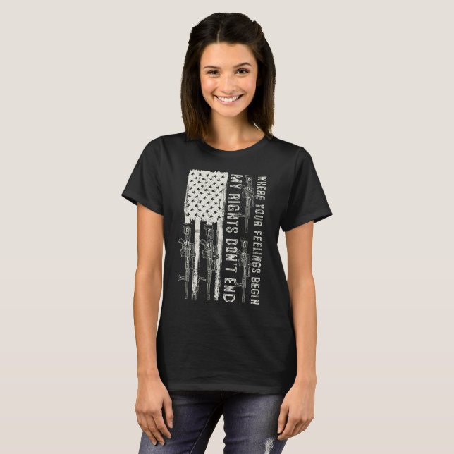 Mina Höger slutar inte där dina känslor börjar i U T Shirt (Hel framsida)