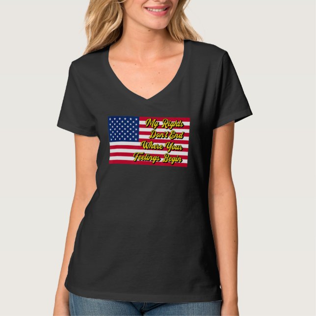 Mina Höger slutar inte där dina känslor börjar T Shirt (Framsida)