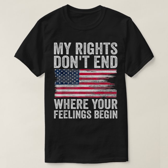 Mina Höger slutar inte där dina känslor börjar T Shirt (Design framsida)